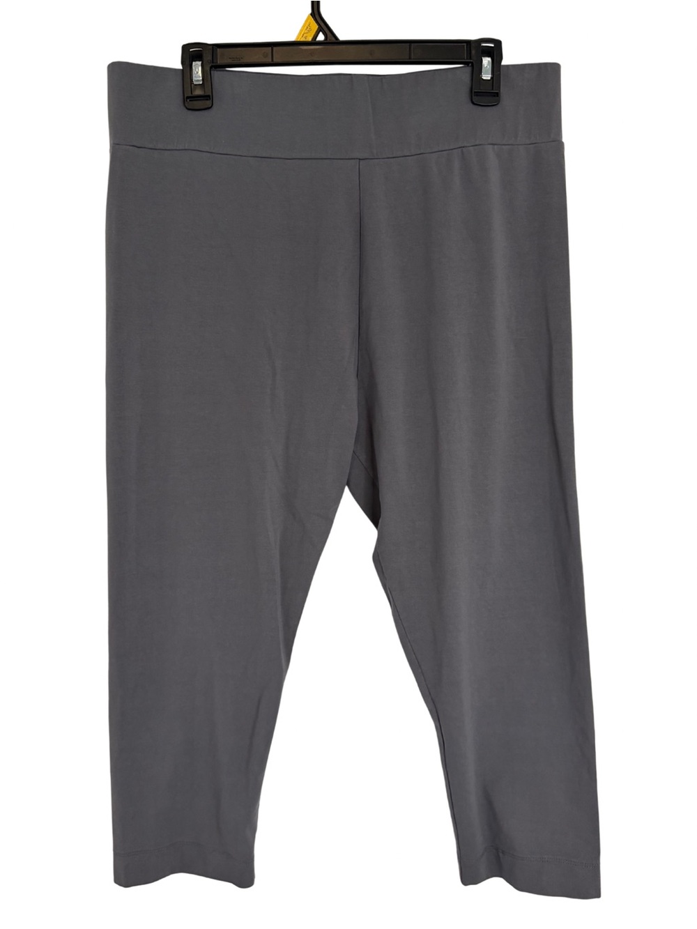 3/$20 LOGO Layers Gray Cropped Elastic Waistband Leggings Size 1X
